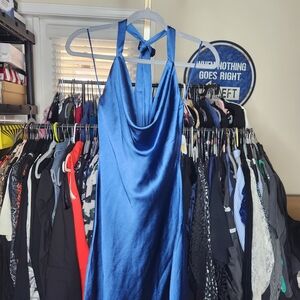 Altar'd State Blue Backless Dress